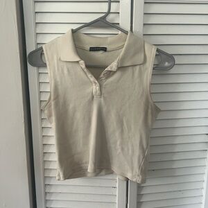 Brandy Melville Crop Polo Tank